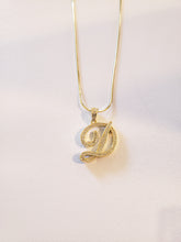 Load image into Gallery viewer, Scripted Initial Baby Pendant Necklace
