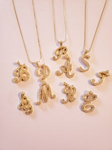 Scripted Initial Baby Pendant Necklace